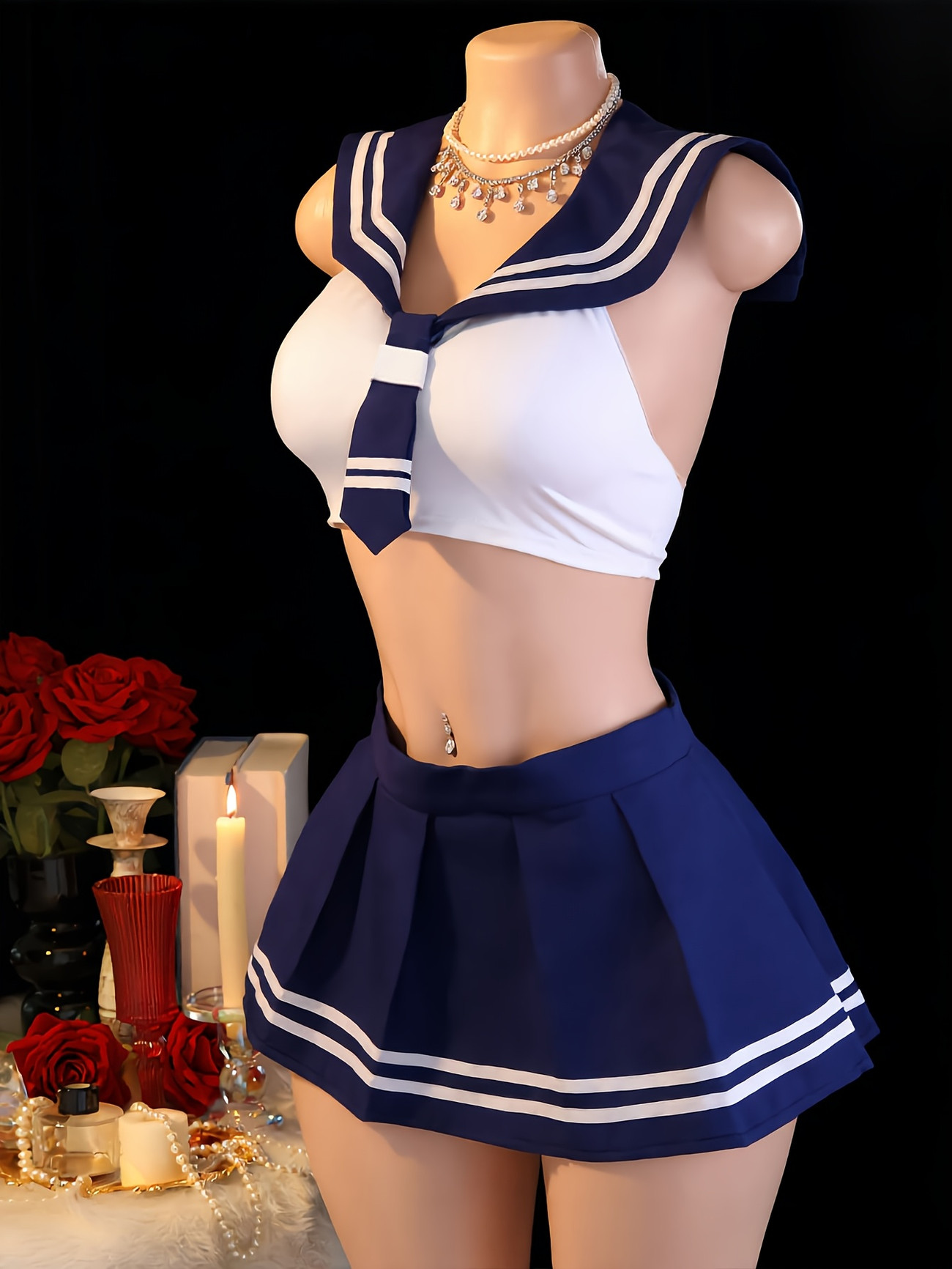 ชุดคอสเพลย์กะลาสี 2 ชิ้นสำหรับ - Garter Belt Set บทวิจารณ์และราคา
